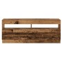 Mueble TV luces LED madera ingeniería envejecida 100x35x40 cm de , Muebles TV - Ref: Foro24-856355, Precio: 95,99 €, Descuent...
