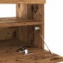 Mueble TV luces LED madera ingeniería envejecida 100x35x40 cm de , Muebles TV - Ref: Foro24-856355, Precio: 95,99 €, Descuent...