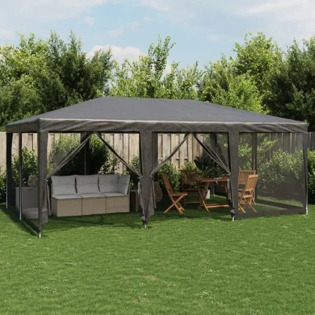 Carpa para fiestas 10 paredes de malla HDPE gris antracita 6x4m de , Tiendas de campaña - Ref: Foro24-4010069, Precio: 177,25...