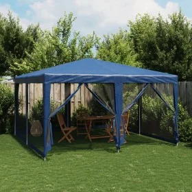 Carpa para fiestas con 8 paredes de malla HDPE azul 4x4 m de , Tiendas de campaña - Ref: Foro24-4010062, Precio: 127,82 €, De...