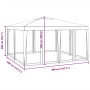 Carpa para fiestas con 8 paredes de malla HDPE azul 4x4 m de , Tiendas de campaña - Ref: Foro24-4010062, Precio: 130,40 €, De...