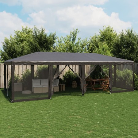 Carpa para fiestas 12 paredes de malla HDPE gris antracita 8x4m de , Tiendas de campaña - Ref: Foro24-4010074, Precio: 218,97...
