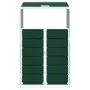 Cobertizo de contenedor de basura acero verde 72x81x115 cm de , Soportes para contenedores de residuos - Ref: Foro24-4006171,...