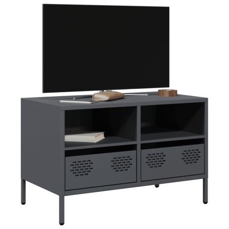 Mueble para TV acero laminado en frío antracita 68x39x43,5 cm de , Muebles TV - Ref: Foro24-851318, Precio: 69,85 €, Descuent...