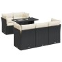 Set de sofás de jardín 6 piezas y cojines ratán sintético negro de , Conjuntos de jardín - Ref: Foro24-3326097, Precio: 444,4...