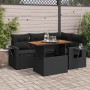 Set de muebles de jardín 5 pzas y cojines ratán sintético negro de , Conjuntos de jardín - Ref: Foro24-3327142, Precio: 416,0...