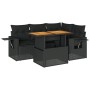 Set de muebles de jardín 5 pzas y cojines ratán sintético negro de , Conjuntos de jardín - Ref: Foro24-3327142, Precio: 416,0...