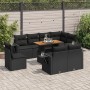 Set de sofás de jardín con cojines 9 pzas ratán sintético negro de , Conjuntos de jardín - Ref: Foro24-3327163, Precio: 699,9...