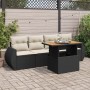 Set de muebles de jardín 5 pzas y cojines ratán sintético negro de , Conjuntos de jardín - Ref: Foro24-3327206, Precio: 360,9...