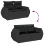 Set de sofás de jardín 6 piezas y cojines ratán sintético negro de , Conjuntos de jardín - Ref: Foro24-3327212, Precio: 481,5...