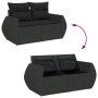 Set de sofás de jardín 7 pzas con cojines ratán sintético negro de , Conjuntos de jardín - Ref: Foro24-3327219, Precio: 544,8...