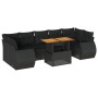 Set de sofás de jardín y cojines 8 piezas ratán sintético negro de , Conjuntos de jardín - Ref: Foro24-3327233, Precio: 573,4...