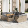 Set de sofás de jardín con cojines 9 pzas ratán sintético beige de , Conjuntos de jardín - Ref: Foro24-3327244, Precio: 651,0...
