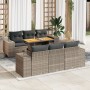 Set de sofás de jardín 7 pzas con cojines ratán sintético gris de , Conjuntos de jardín - Ref: Foro24-3327336, Precio: 532,23...