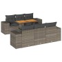 Set de sofás de jardín 7 pzas con cojines ratán sintético gris de , Conjuntos de jardín - Ref: Foro24-3327336, Precio: 532,23...