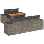 Set de muebles de jardín 6 pzas y cojines ratán sintético gris de , Conjuntos de jardín - Ref: Foro24-3327329, Precio: 472,03...