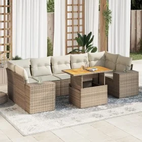 Set de sofás de jardín y cojines 8 piezas ratán sintético beige de , Conjuntos de jardín - Ref: Foro24-3327348, Precio: 629,9...