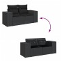 Set de muebles de jardín 5 pzas y cojines ratán sintético negro de , Conjuntos de jardín - Ref: Foro24-3327317, Precio: 383,3...