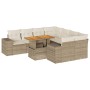 Set de sofás de jardín con cojines 9 pzas ratán sintético beige de , Conjuntos de jardín - Ref: Foro24-3327355, Precio: 703,1...