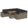 Set de sofás de jardín con cojines 9 pzas ratán sintético gris de , Conjuntos de jardín - Ref: Foro24-3327357, Precio: 614,85...