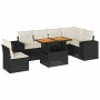 Set de sofás de jardín 7 pzas con cojines ratán sintético negro de , Conjuntos de jardín - Ref: Foro24-3327381, Precio: 478,4...