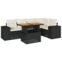 Set de sofás de jardín 6 piezas y cojines ratán sintético negro de , Conjuntos de jardín - Ref: Foro24-3327374, Precio: 430,2...