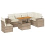 Set sofás de jardín 7 piezas y cojines ratán sintético beige de , Conjuntos de jardín - Ref: Foro24-3327383, Precio: 566,41 €...