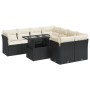 Set de sofás de jardín con cojines 9 pzas ratán sintético negro de , Conjuntos de jardín - Ref: Foro24-3326127, Precio: 596,4...