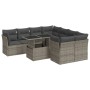 Set de sofás de jardín con cojines 9 pzas ratán sintético gris de , Conjuntos de jardín - Ref: Foro24-3326131, Precio: 599,02...