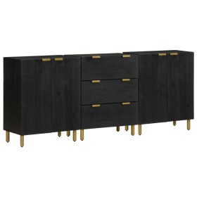 Aparadores 3 uds madera de ingeniería negro de , Taquillas y armarios de almacenamiento - Ref: Foro24-3309993, Precio: 287,62...