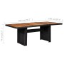 Mesa de comedor de jardín ratán sintético negro 200x100x74 cm de vidaXL, Mesas de jardín - Ref: Foro24-310144, Precio: 336,25...