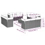 Set sofás de jardín con cojines 13 piezas ratán sintético gris en Conjuntos de jardín | Comprar online en Foru.es