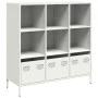 White steel sideboard 101.5x39x103.5 cm by , Sideboards - Ref: Foro24-851393, Price: 126,67 €, Discount: %