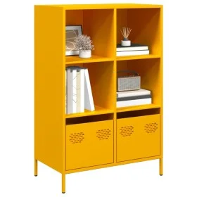 Aparador acero amarillo mostaza 68x39x103,5 cm de , Aparadores - Ref: Foro24-851385, Precio: 149,54 €, Descuento: %