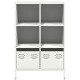 Aparador acero blanco 68x39x103,5 cm de , Aparadores - Ref: Foro24-851387, Precio: 111,73 €, Descuento: %