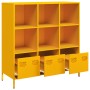Aparador de acero amarillo mostaza 101,5x39x103,5 cm de , Aparadores - Ref: Foro24-851391, Precio: 174,92 €, Descuento: %