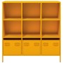 Aparador de acero amarillo mostaza 101,5x39x103,5 cm de , Aparadores - Ref: Foro24-851391, Precio: 174,92 €, Descuento: %