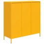 Aparador de acero amarillo mostaza 101,5x39x103,5 cm de , Aparadores - Ref: Foro24-851391, Precio: 174,92 €, Descuento: %