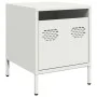 Mesita de noche acero blanco 35x39x43,5 cm de , Mesitas de noche - Ref: Foro24-851254, Precio: 43,29 €, Descuento: %