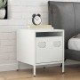 Mesita de noche acero blanco 35x39x43,5 cm de , Mesitas de noche - Ref: Foro24-851254, Precio: 43,68 €, Descuento: %