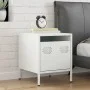 Mesita de noche acero blanco 35x39x43,5 cm de , Mesitas de noche - Ref: Foro24-851254, Precio: 43,29 €, Descuento: %