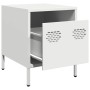 Mesita de noche acero blanco 35x39x43,5 cm de , Mesitas de noche - Ref: Foro24-851254, Precio: 43,68 €, Descuento: %