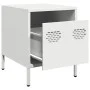 Mesita de noche acero blanco 35x39x43,5 cm de , Mesitas de noche - Ref: Foro24-851254, Precio: 43,29 €, Descuento: %