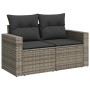 Set de sofás de jardín 7 pzas con cojines ratán sintético gris de , Conjuntos de jardín - Ref: Foro24-3327007, Precio: 495,92...