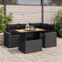 Set de muebles de jardín 5 pzas y cojines ratán sintético negro de , Conjuntos de jardín - Ref: Foro24-3327030, Precio: 410,4...