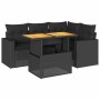 Set de muebles de jardín 5 pzas y cojines ratán sintético negro de , Conjuntos de jardín - Ref: Foro24-3327030, Precio: 410,4...