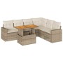 Set sofás de jardín 7 piezas y cojines ratán sintético beige de , Conjuntos de jardín - Ref: Foro24-3327047, Precio: 555,89 €...
