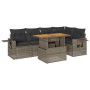 Set de muebles de jardín 6 pzas y cojines ratán sintético gris de , Conjuntos de jardín - Ref: Foro24-3327154, Precio: 454,63...