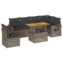Set de sofás de jardín 7 pzas con cojines ratán sintético gris de , Conjuntos de jardín - Ref: Foro24-3327161, Precio: 487,85...