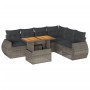 Set de sofás de jardín 7 pzas con cojines ratán sintético gris de , Conjuntos de jardín - Ref: Foro24-3327273, Precio: 485,60...